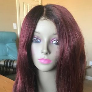Full lace human hair wig 99J